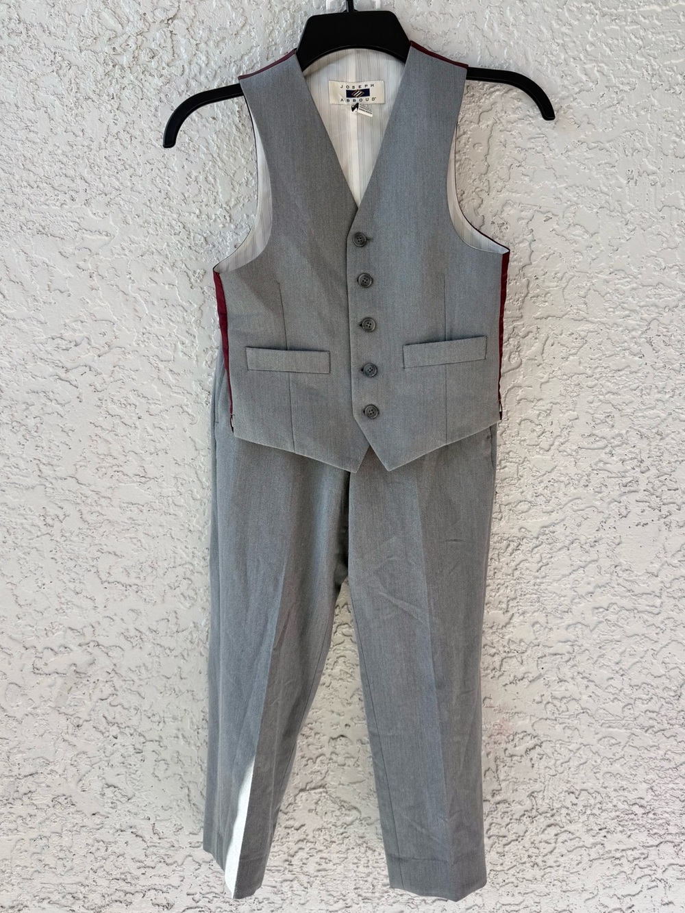 Joseph Abboud Boy’s Gray Suit Vest and Pants size 8
